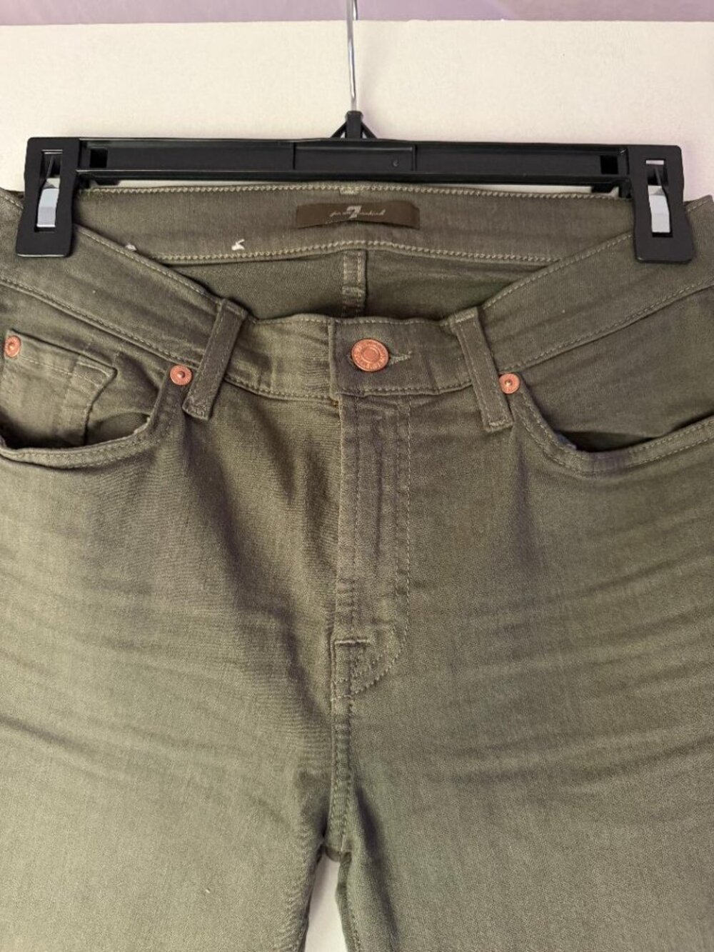 7 For All Mankind Jeans • Size 27 • Olive Green